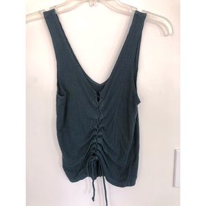 American Eagle Cropped Lace Up Tank top XS